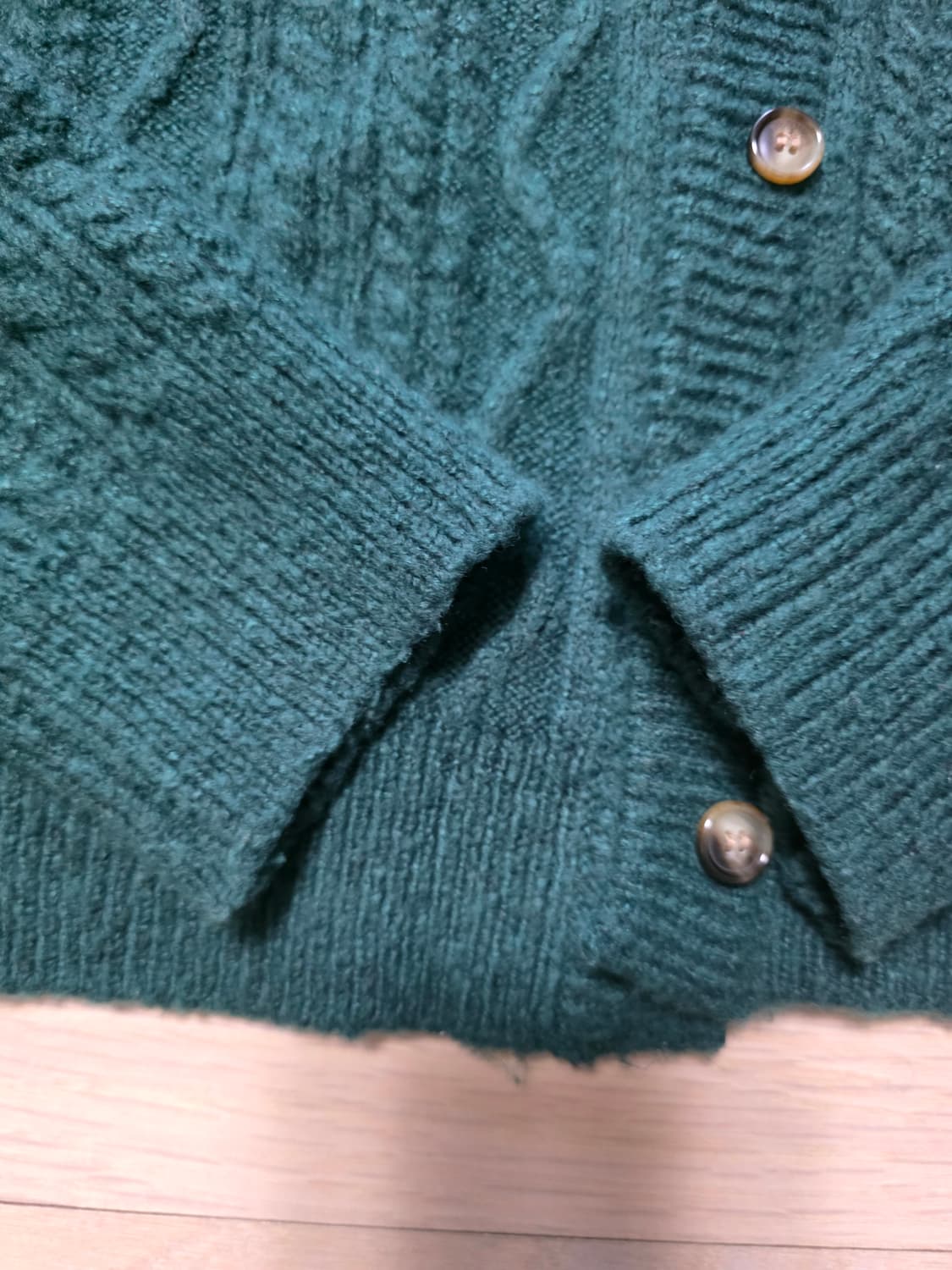 초록 꽈배기 모리 가디건 상품이미지2