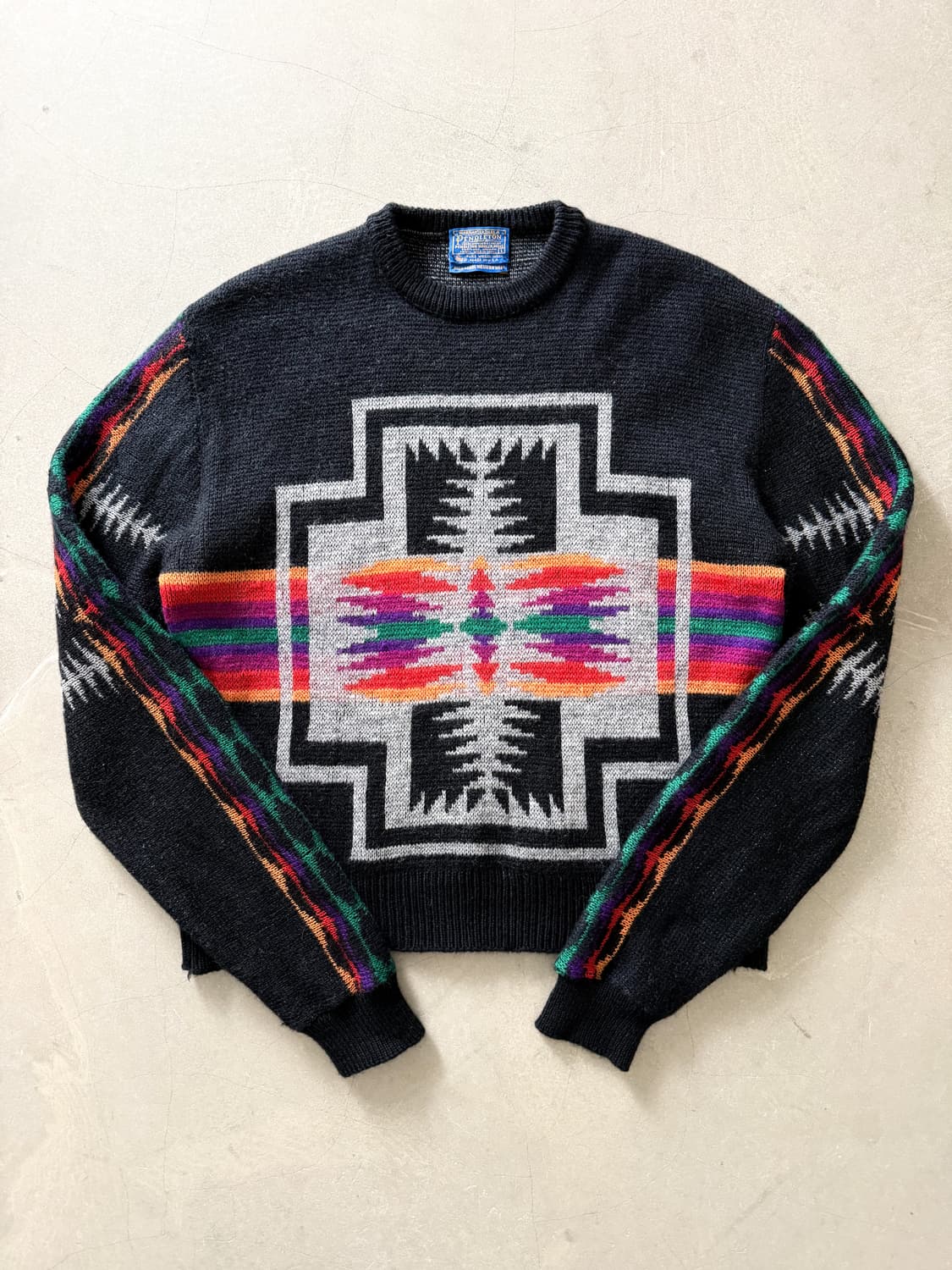 80s Pendleton Navajo Aztec Wool Sweater 상품이미지2
