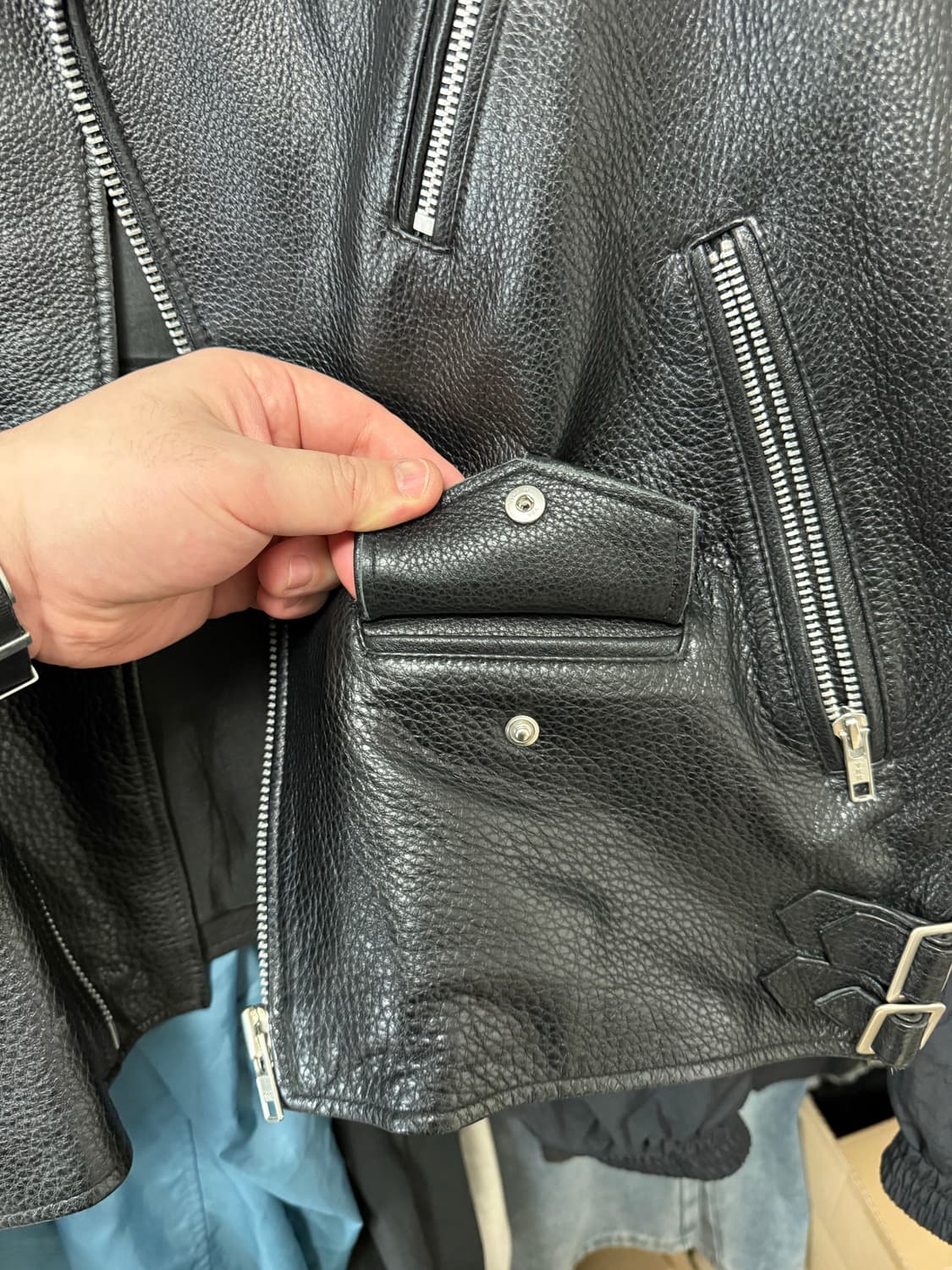 비바스튜디오 가죽 라이더자켓 상품이미지9