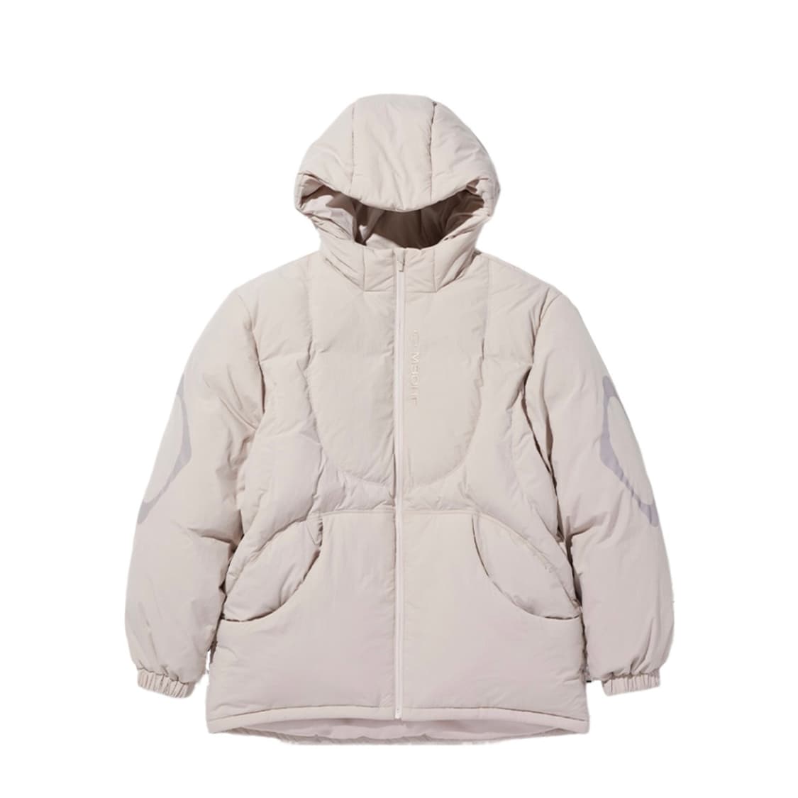 미스치프 롬버스 후디드 다운 자켓 아이보리 상품이미지1