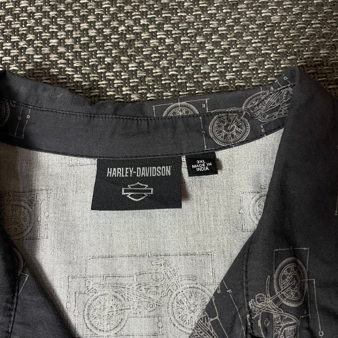 할리데이비슨 차콜 바이커 반팔 셔츠 3XL 상품이미지4