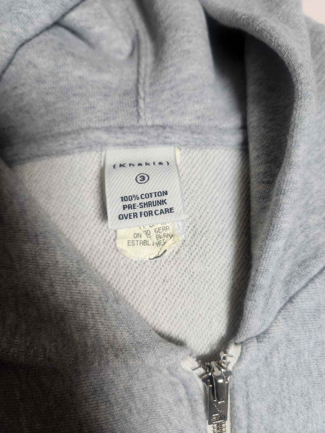 카키스 후드집업 3 (large) 사이즈 회색 그레이 상품이미지4