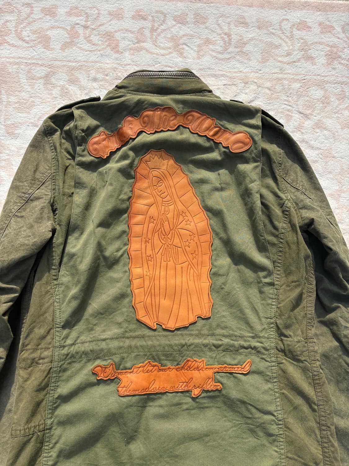 Vintage Jinho Jeans 성모마리아 가죽패치 필드자켓 상품이미지4