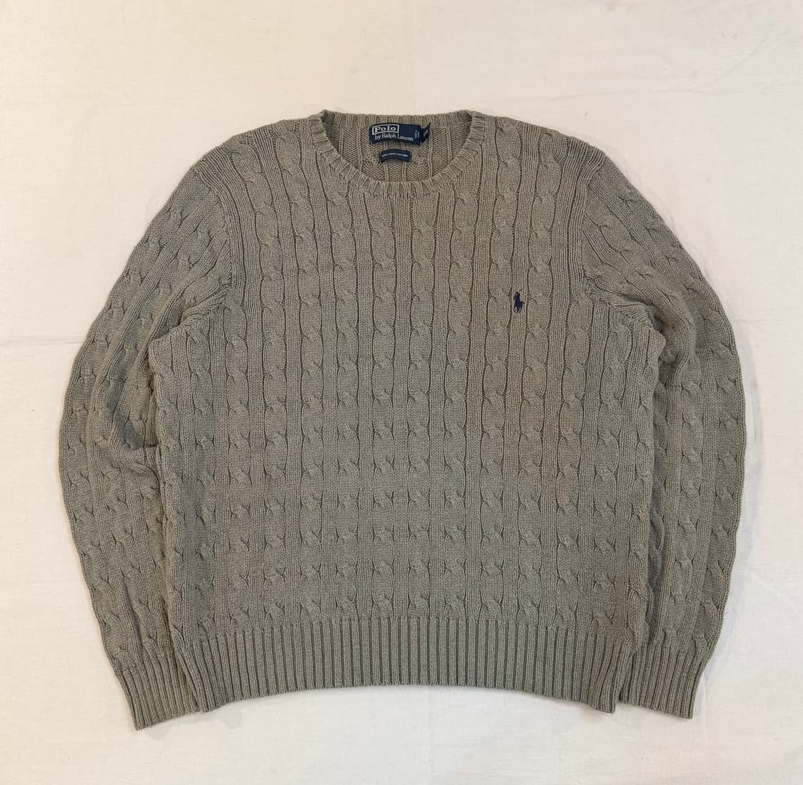 폴로 랄프로렌 꽈배기 케이블 니트 그레이 상품이미지1