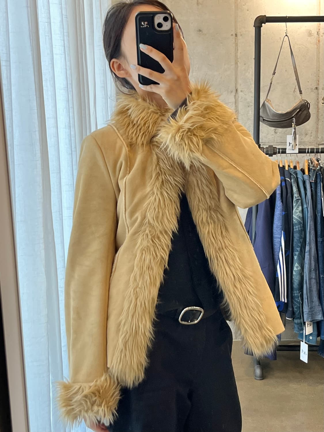 LUVULITE 스웨이드 퍼 시어링 자켓 상품이미지3