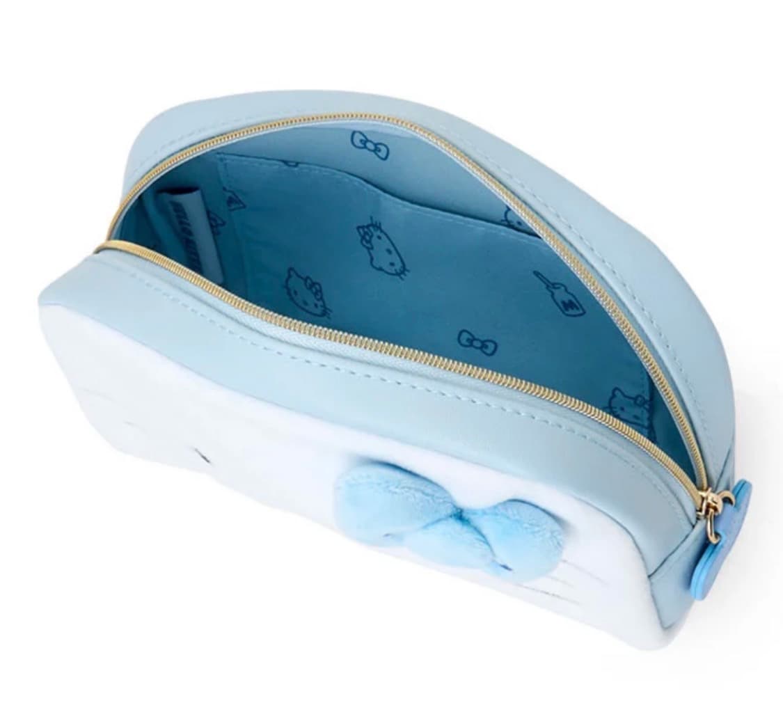 헬로키티 미즈이로 하늘색 화장품 파우치 상품이미지2