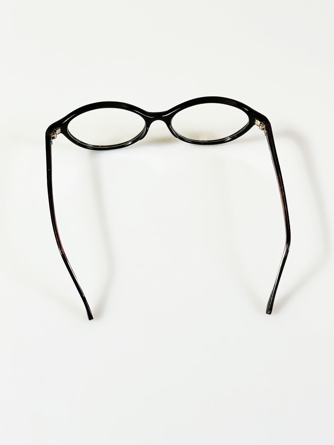 90s 블랙 오벌 뿔테 오버사이즈 프레임 빈티지 안경 상품이미지5