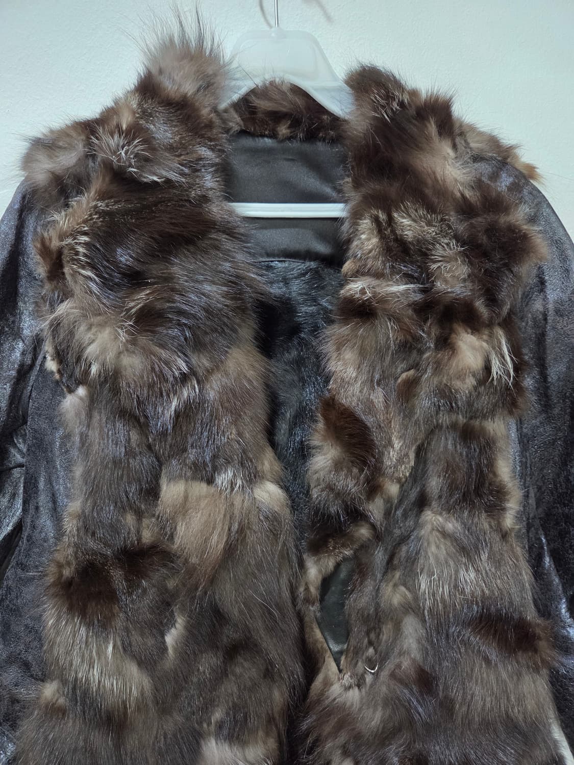 유니크.빈티지 폭스퍼 비지터블 가죽코트 상품이미지2