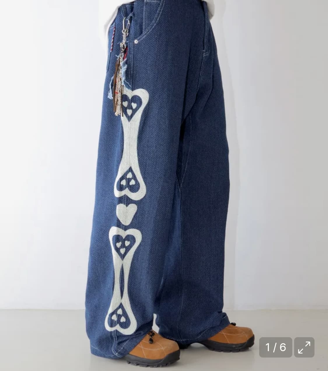 (택포) 글랙 본하트 자수 데님팬츠 M 32-34 A920 상품이미지2