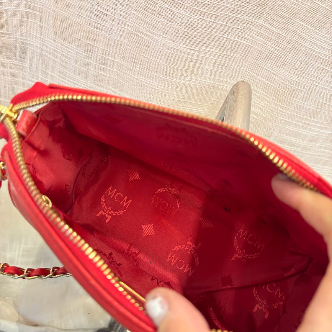 정품 MCM 금장 체인 크로스백    상품이미지8