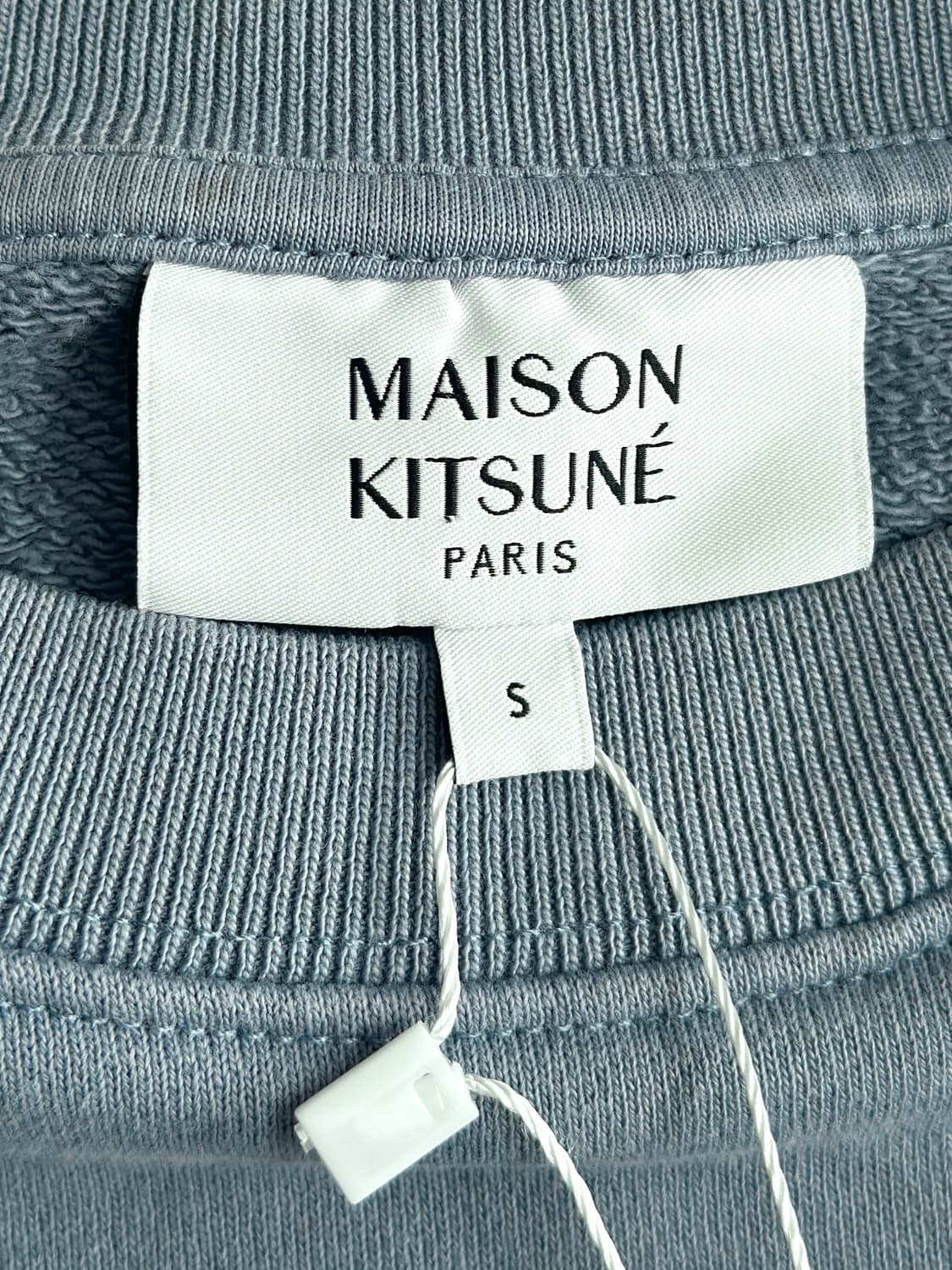 메종키츠네 폭스헤드 뮤트블루 맨투맨  상품이미지9