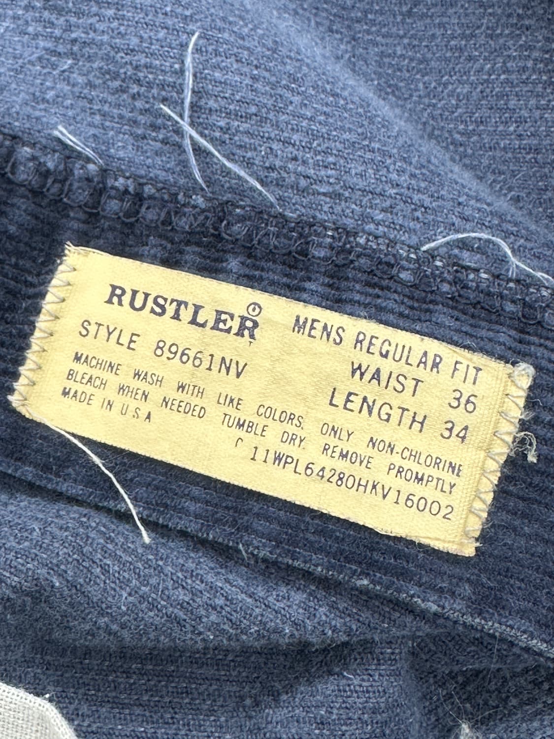 80s RUSTLER 코듀로이 팬츠 36x34 상품이미지6