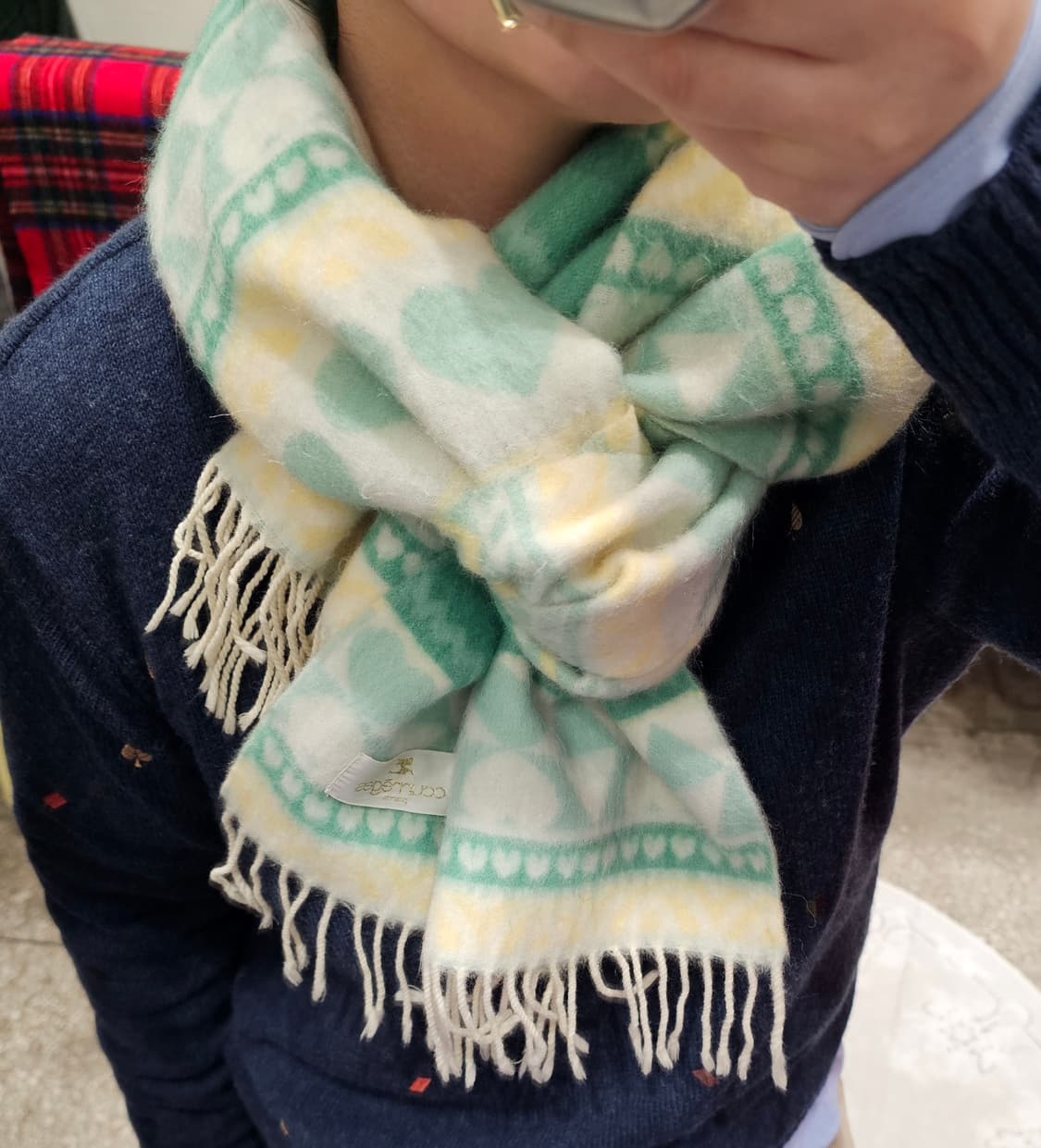 Courreges 파스텔 하트 머플러 상품이미지1