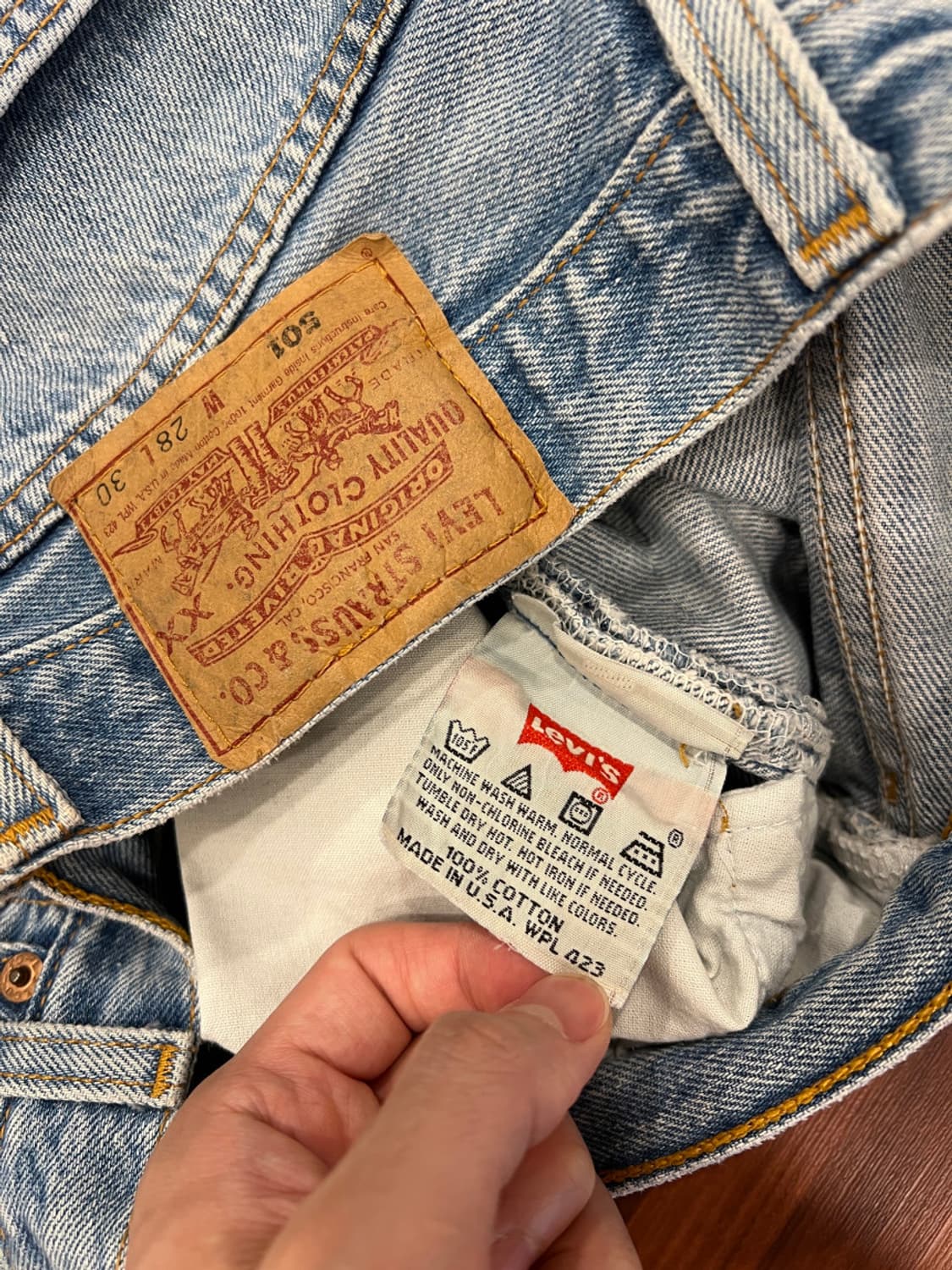 90s Levis 리바이스 501 데님 팬츠 (26inch) (USA) 상품이미지10