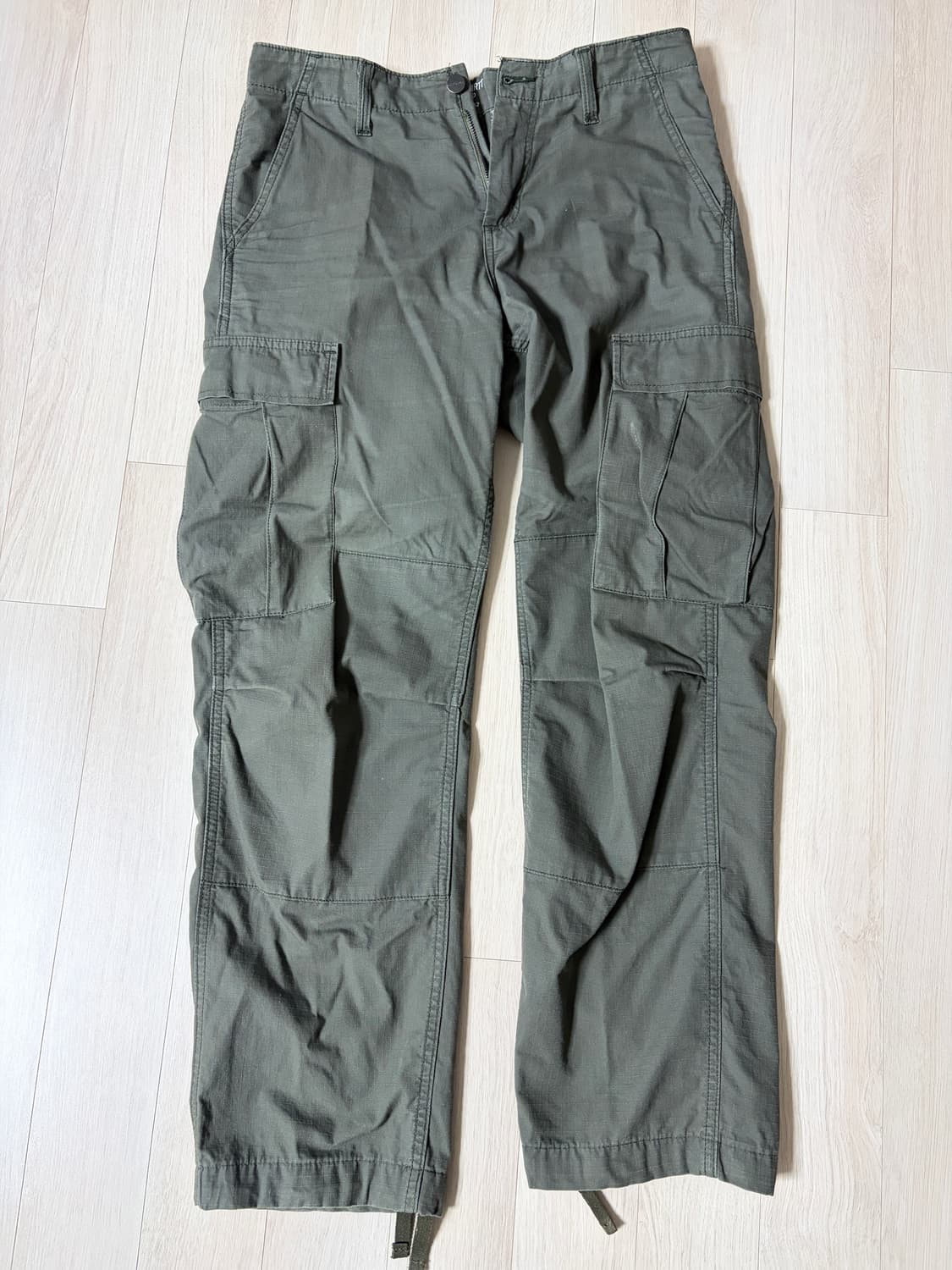 (중고) 칼하트 레귤러 카고 바지 카키색 상품이미지1