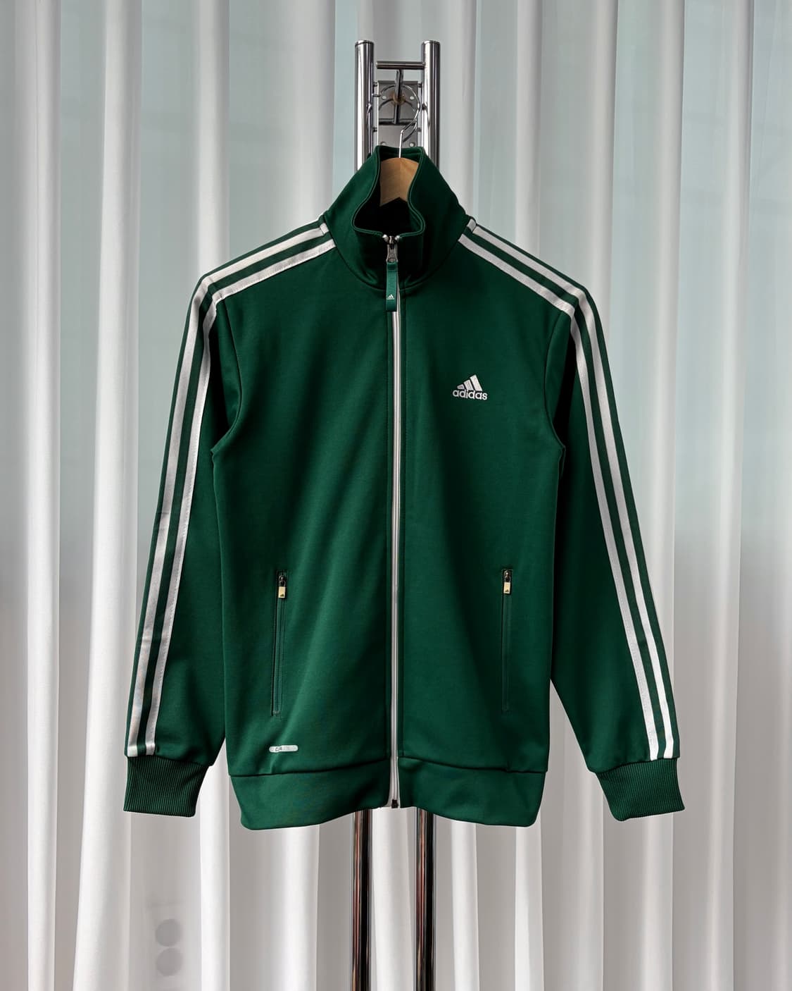[S]아디다스 그린 초흰 삼선 트랙탑 져지 상품이미지2