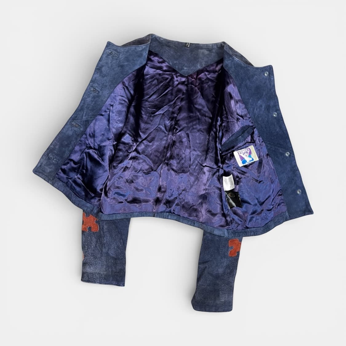 ~90 YESSICA Puzzle Patch Suede Jacket  상품이미지6