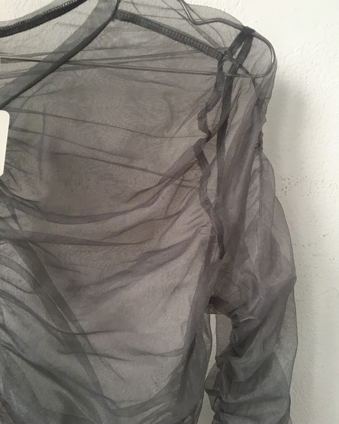 Shirring see through blouse 상품이미지4