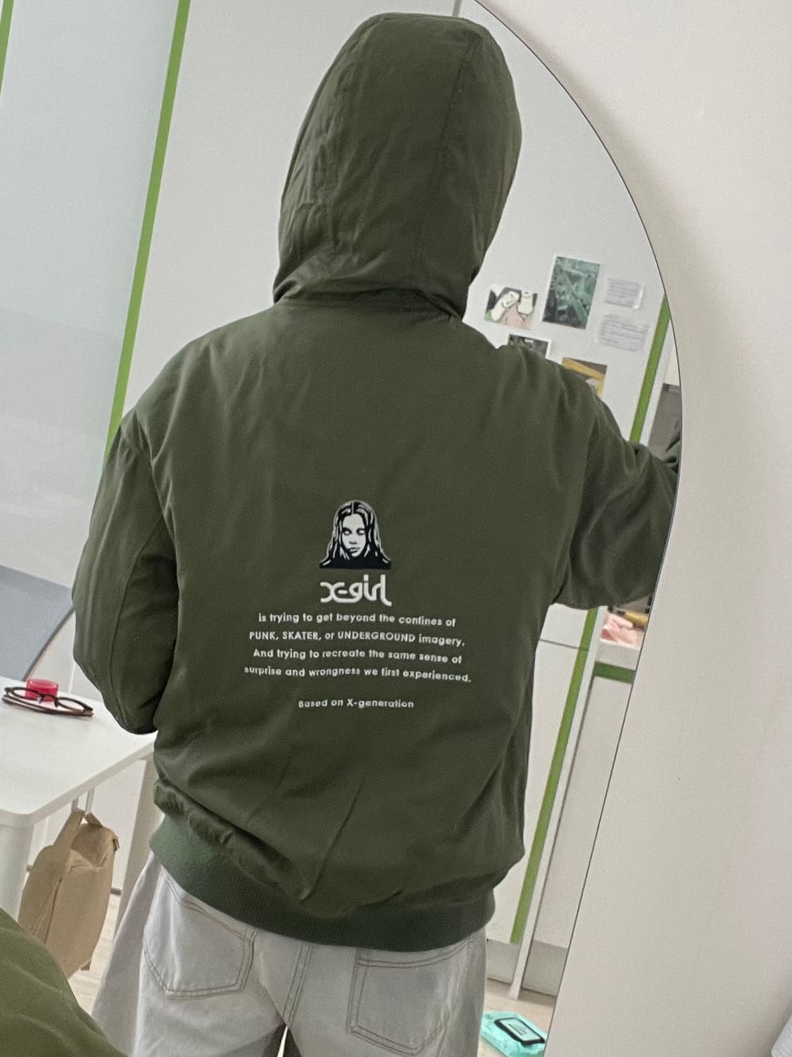 x-girl 리버시블 후드 숏패딩 상품이미지3