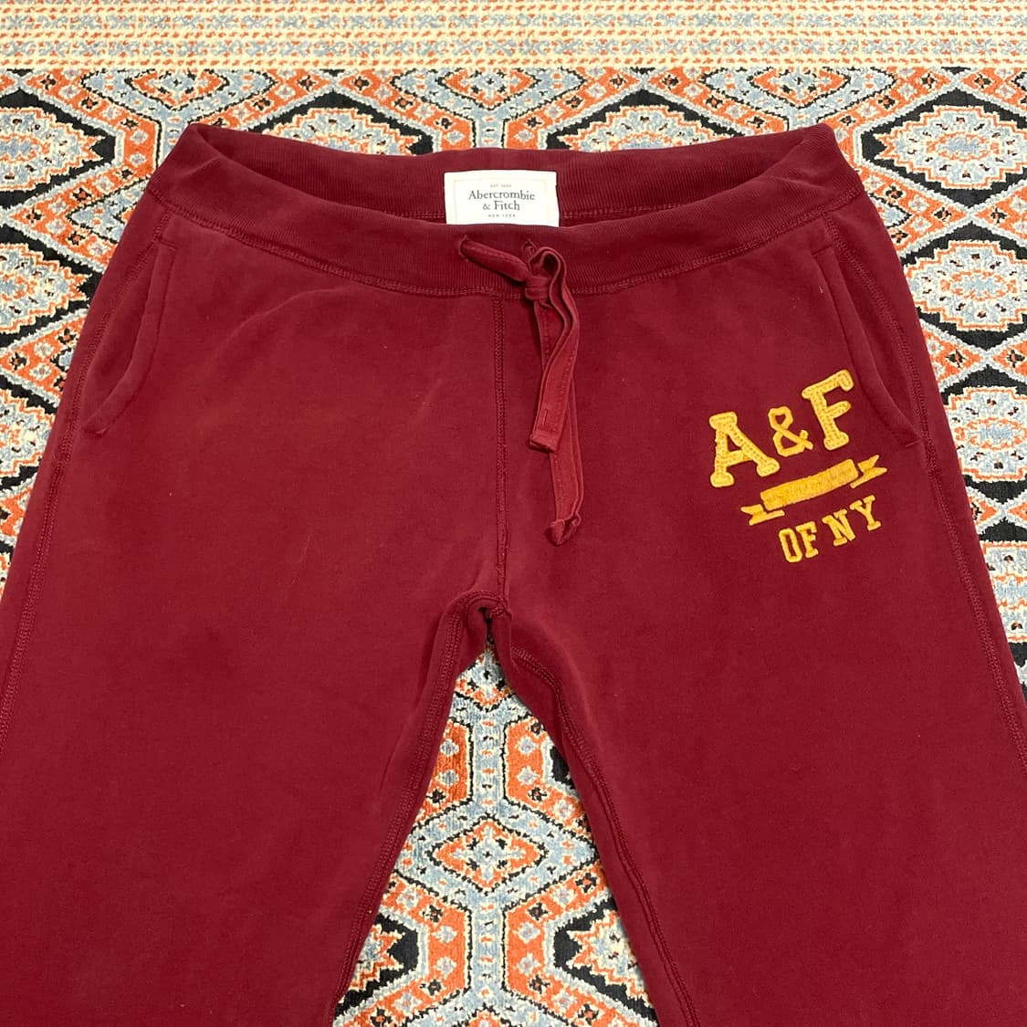 아베크롬비 레드 기모 트레이닝 팬츠 남성M 상품이미지2