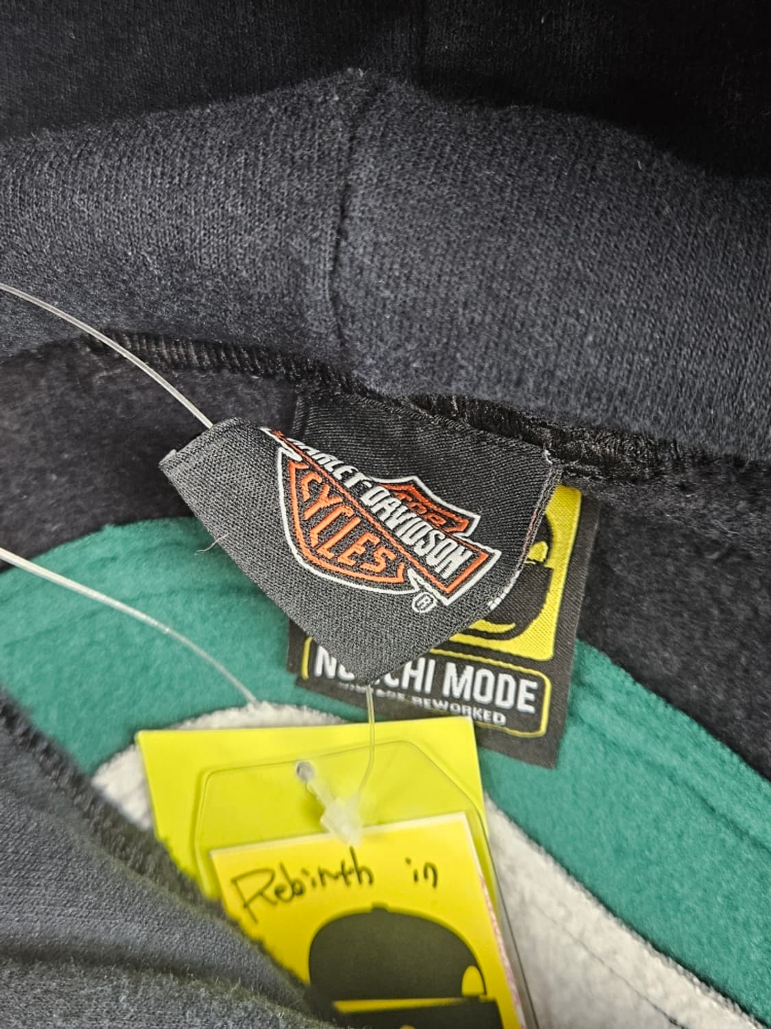 할리데이비슨 아플리케 커스텀 스웻 후드 티셔츠 (2XL추정) / 9322 상품이미지9