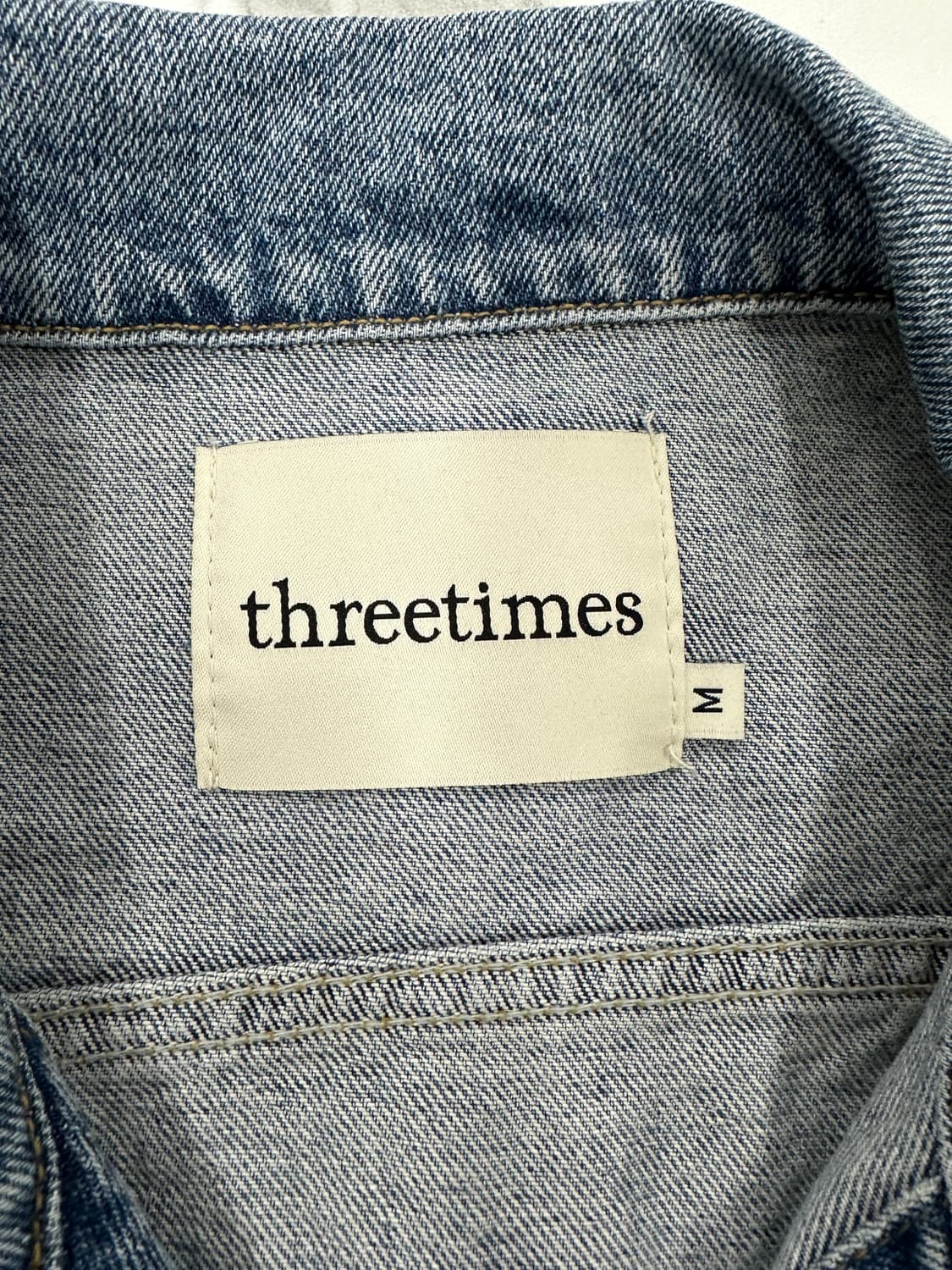쓰리타임즈 자수 데님 자켓 상품이미지3
