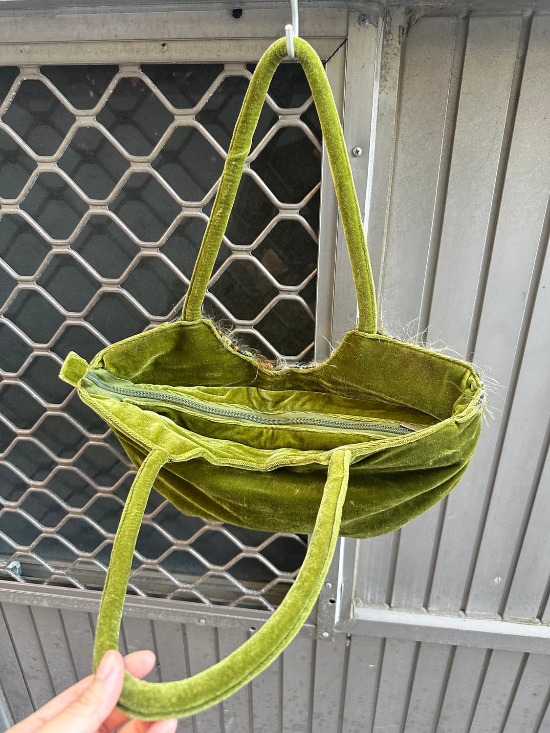 Vintage suede grren biz shoulder bag 상품이미지7