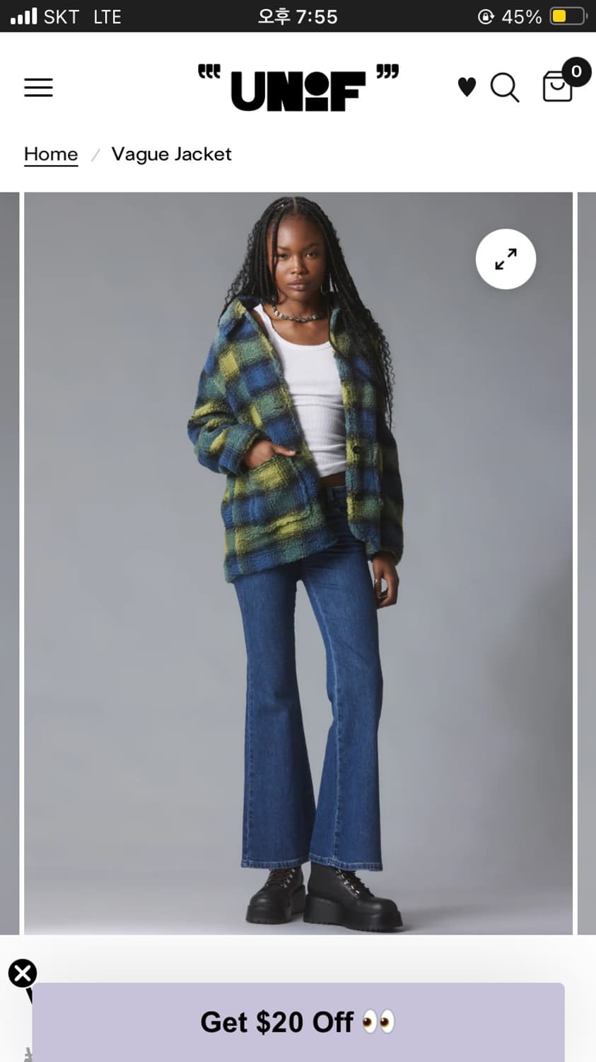 Unif vague jacket 판매합니다 상품이미지3