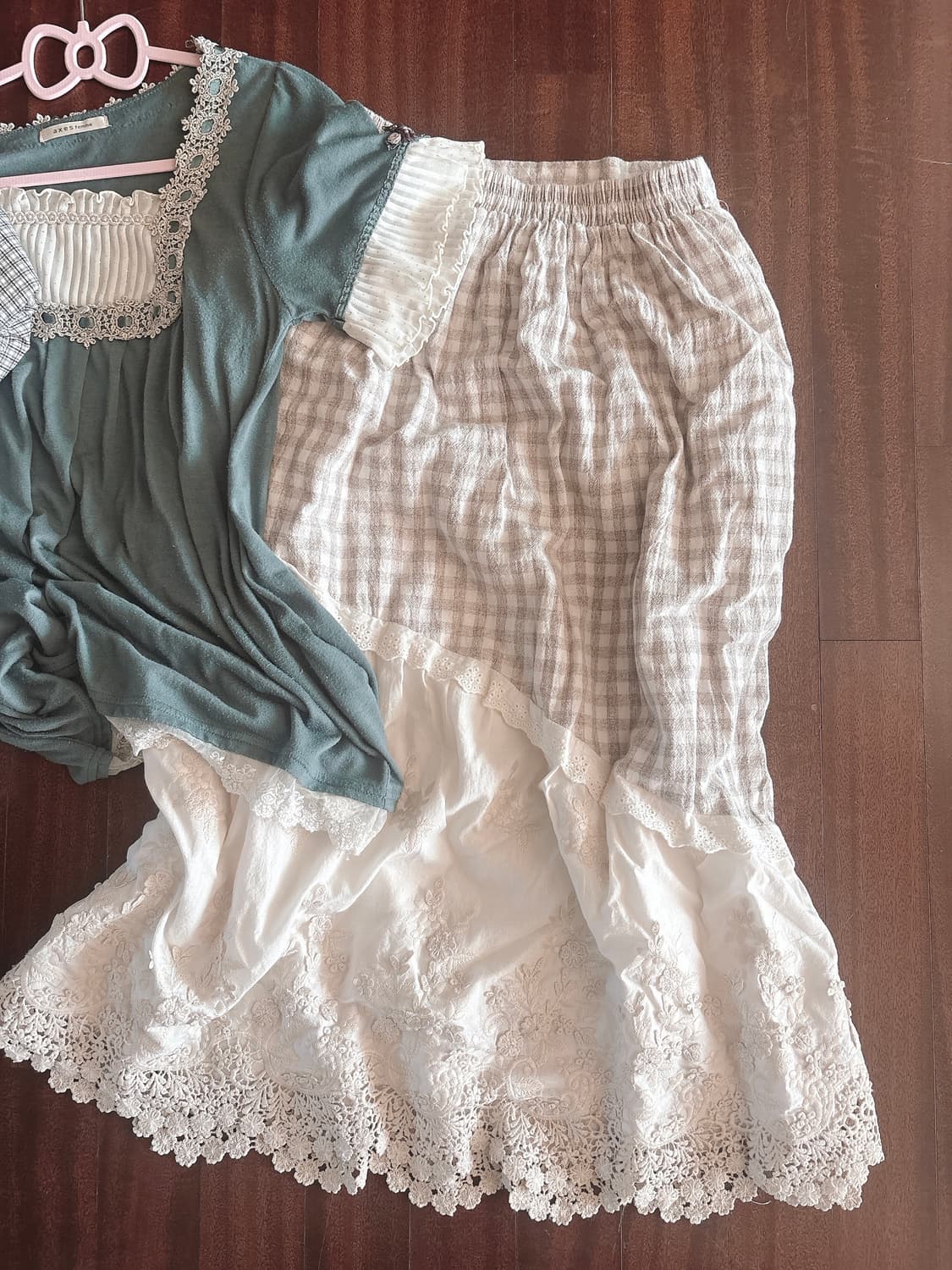 모리걸 라떼갸루 롱스커트 상품이미지2