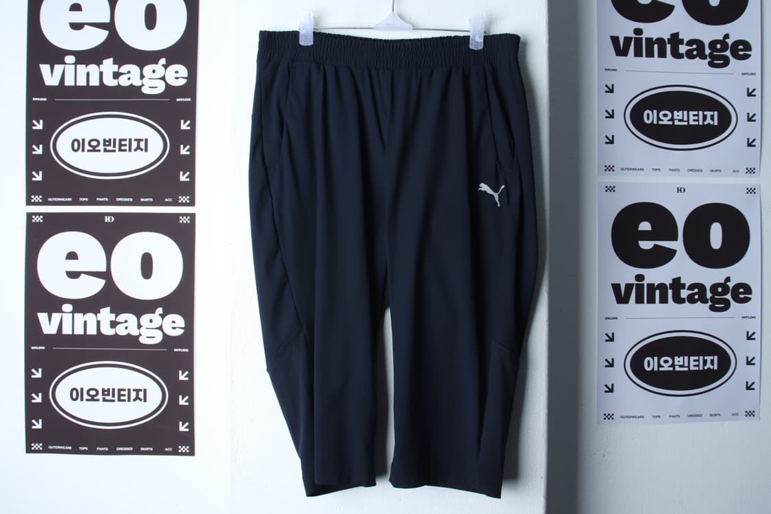 (L-XL) 퓨마 반바지 팬츠 7부 밴딩 네이비 올드스쿨-P9874 상품이미지2