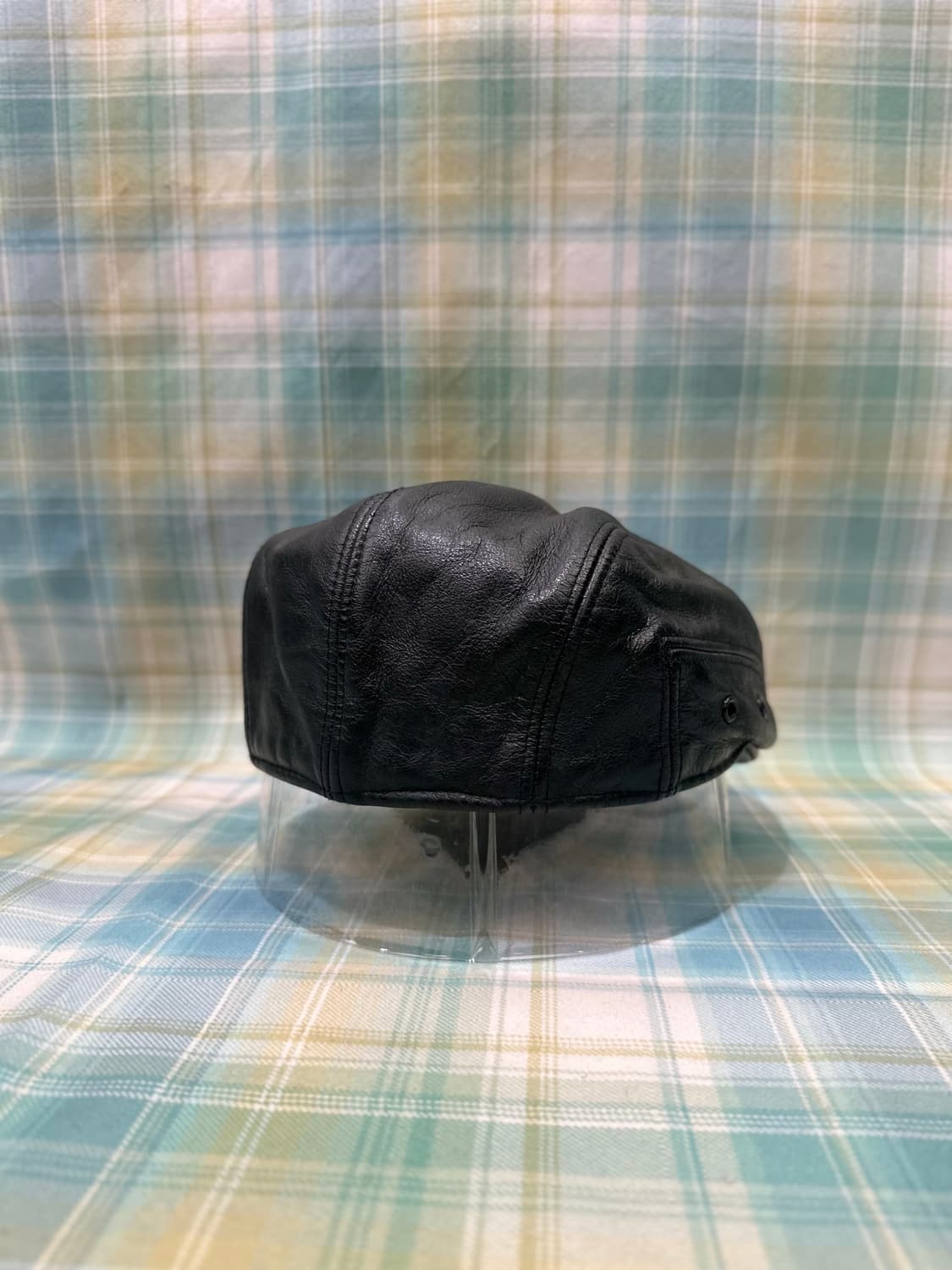 Black Real Leather Hunting Cap 상품이미지3
