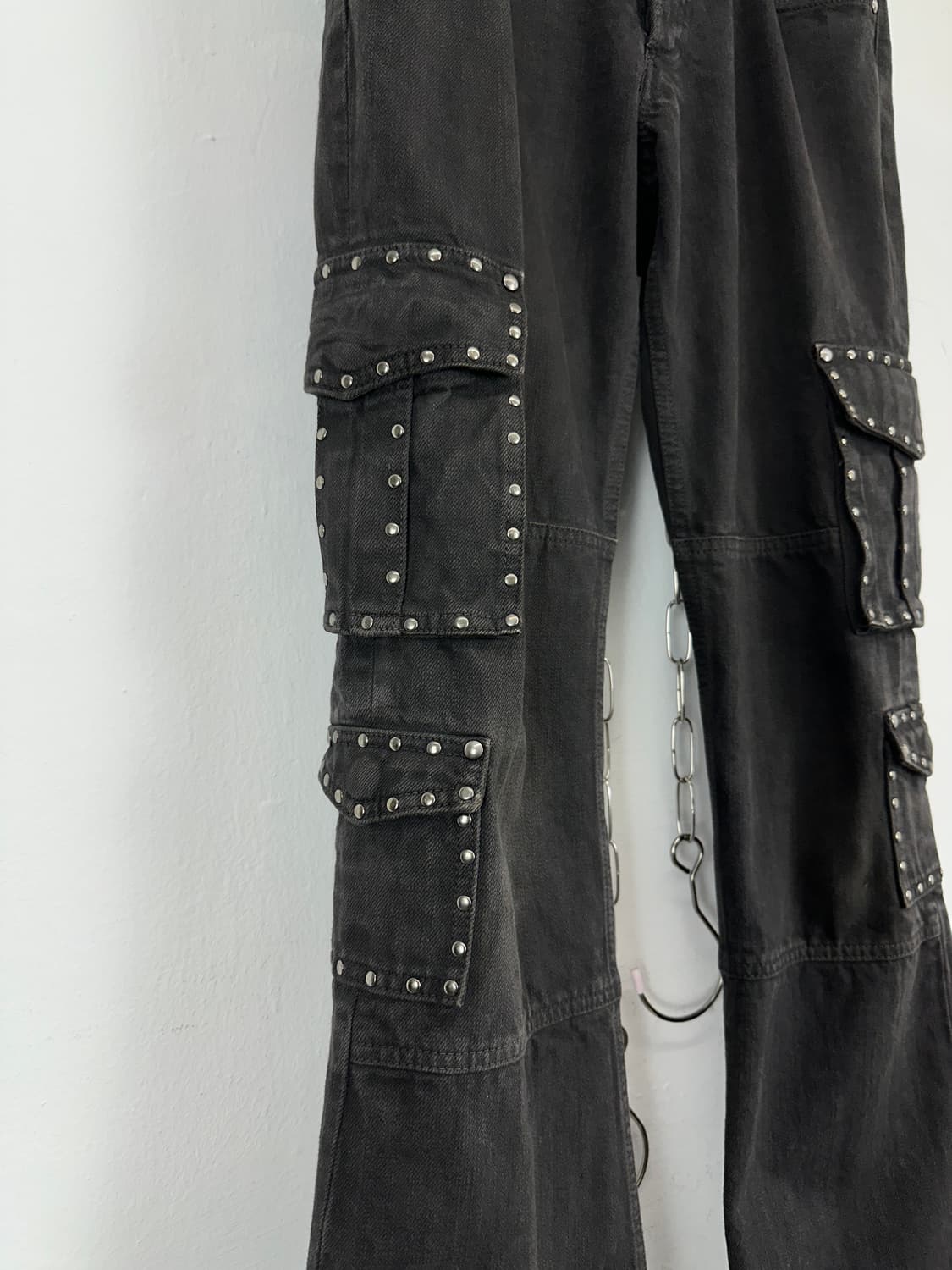 Shellac Studded Multi-Pocket Flared Deni 상품이미지4