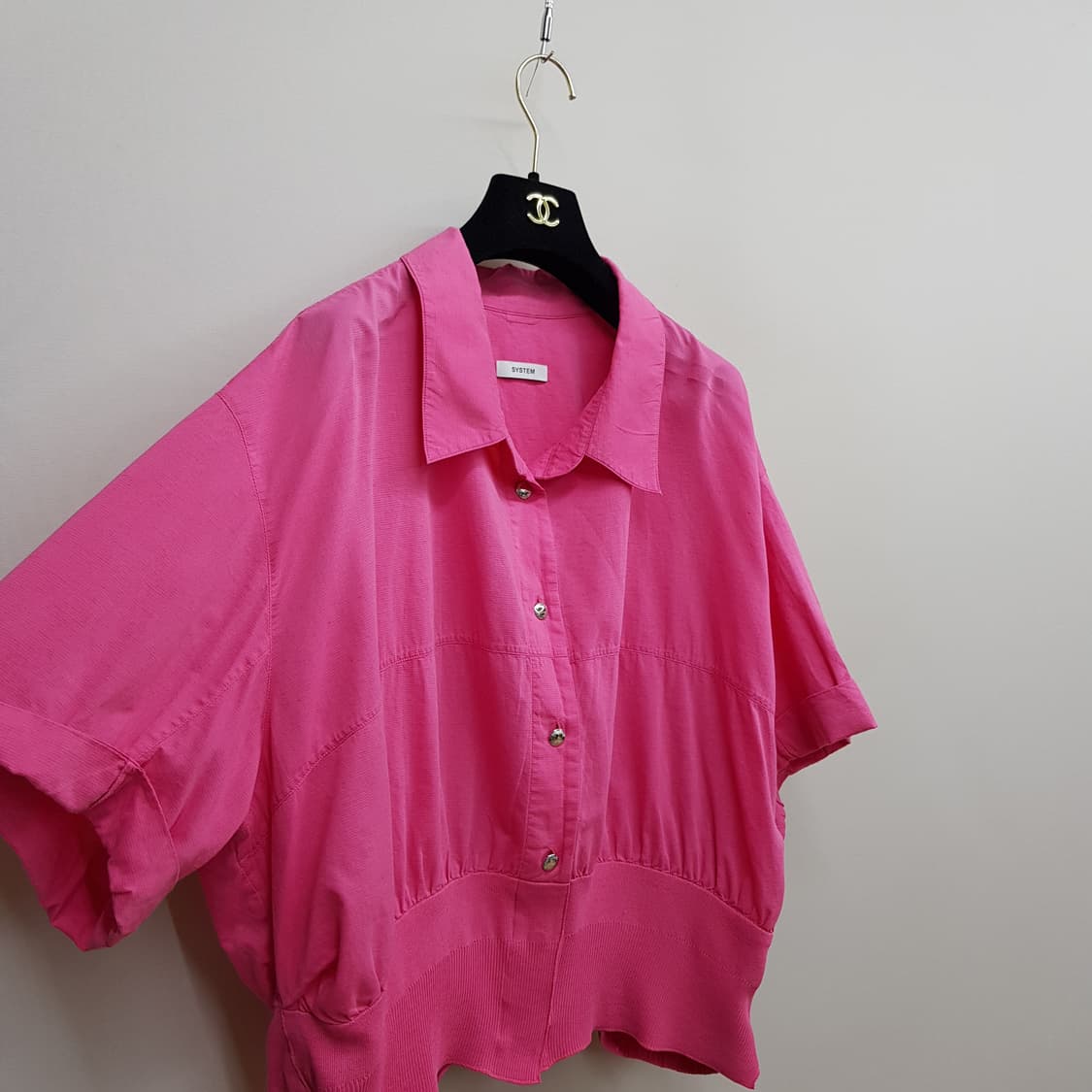 한섬 시스템 2022 오버사이즈 턴업 셔츠 82-94-160사이즈 상품이미지3