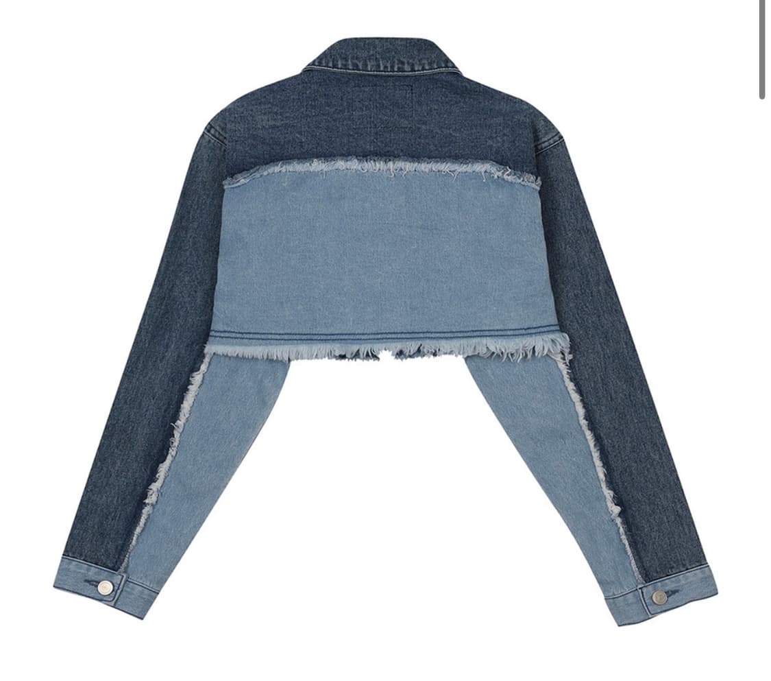 -ˋˏ 키시닝 KISY 로고 크롭 데님 자켓 M ˎˊ- 상품이미지2