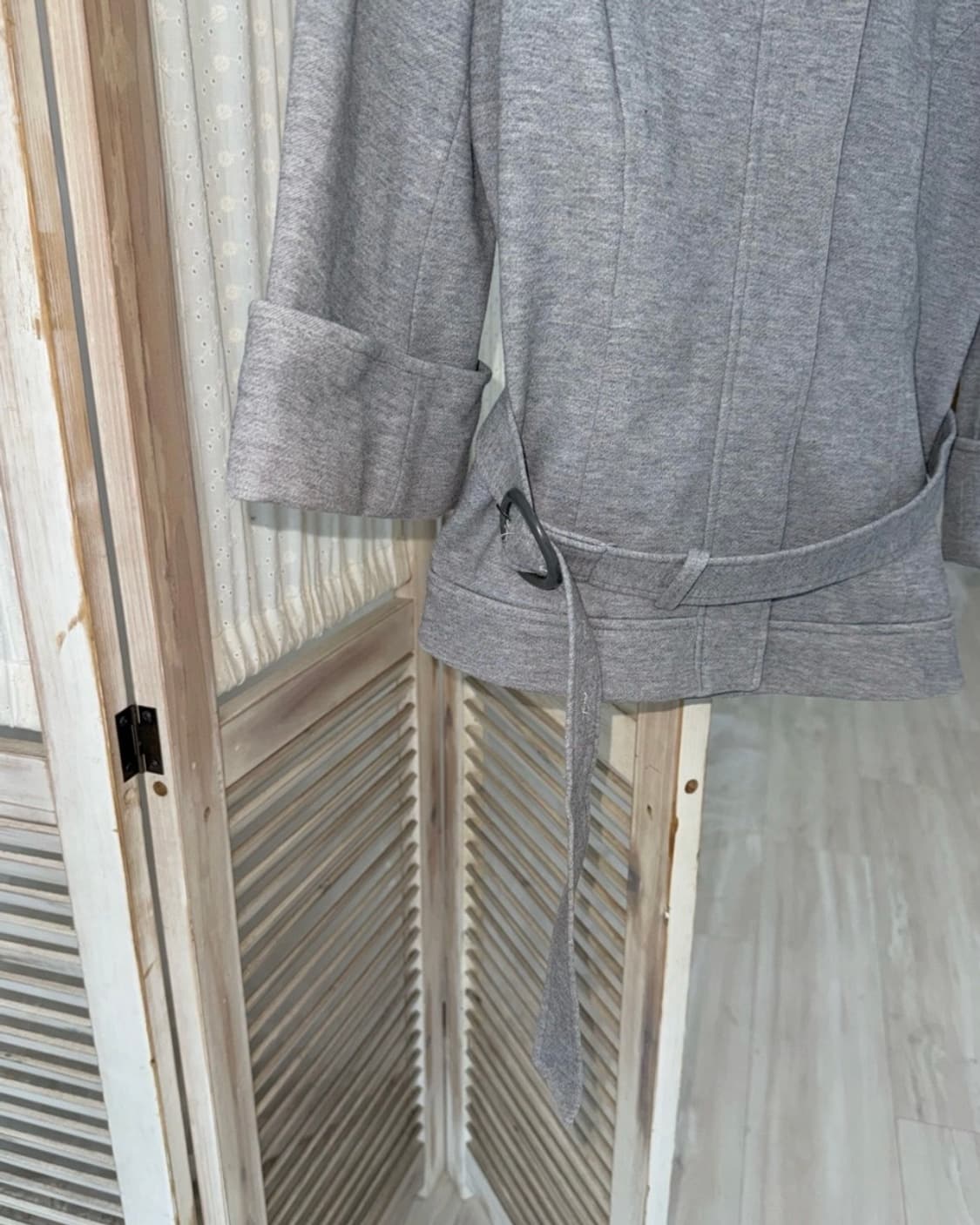 Light gray cotton half coat 상품이미지8