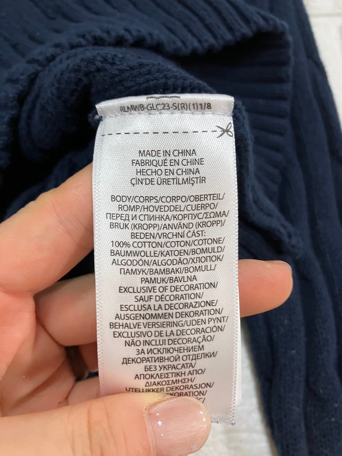 폴로 랄프로렌 네이비 꽈배기 니트 M 상품이미지3