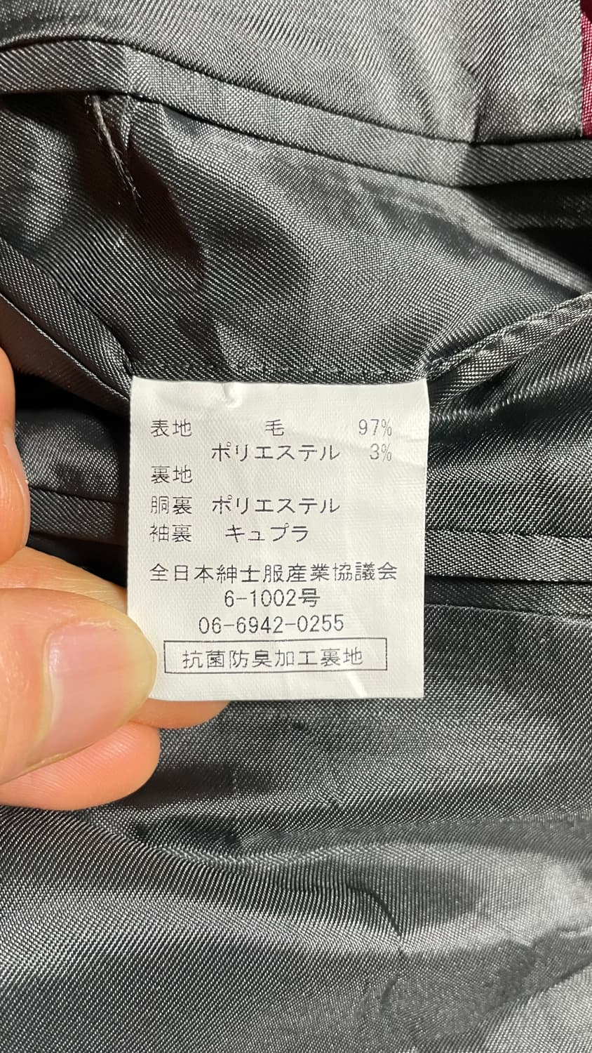 JPN 00s 일본 빈티지 아메카지 칸사이야마모토 핀 스트라이프 블레이저 상품이미지8