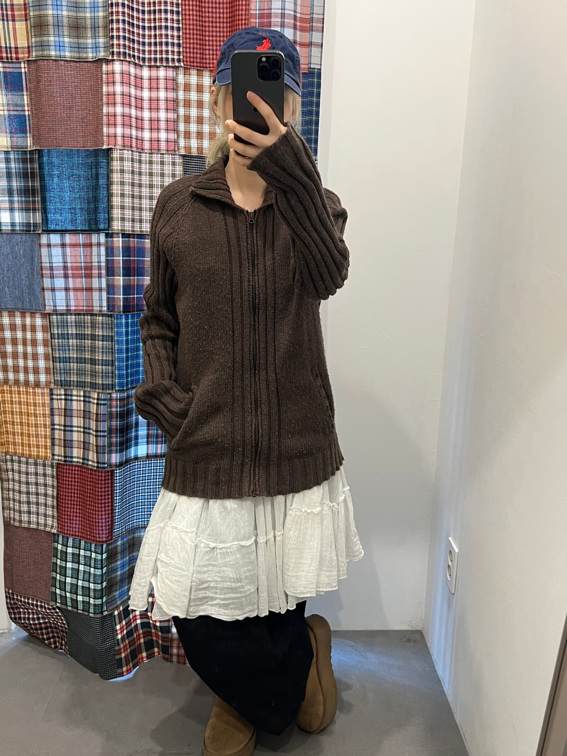 Gap 초코 브라운 니트 집업 상품이미지1