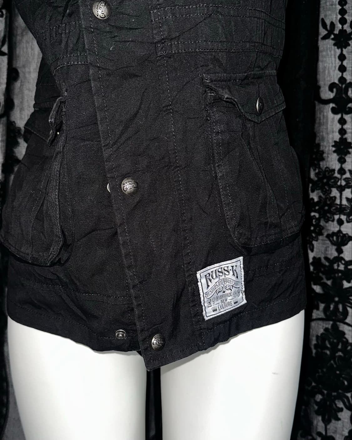 #russk black utility cargo vest 상품이미지2