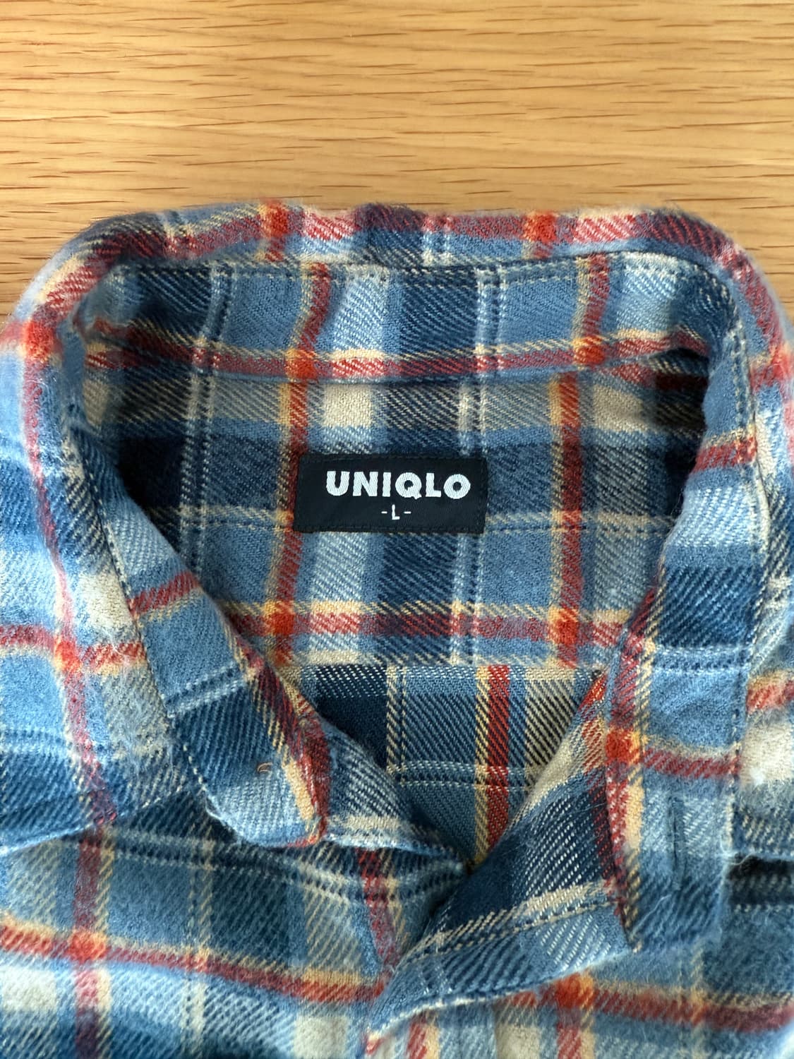 올드 유니클로(UNIQLO) 박스로고 플란넬 셔츠 상품이미지5