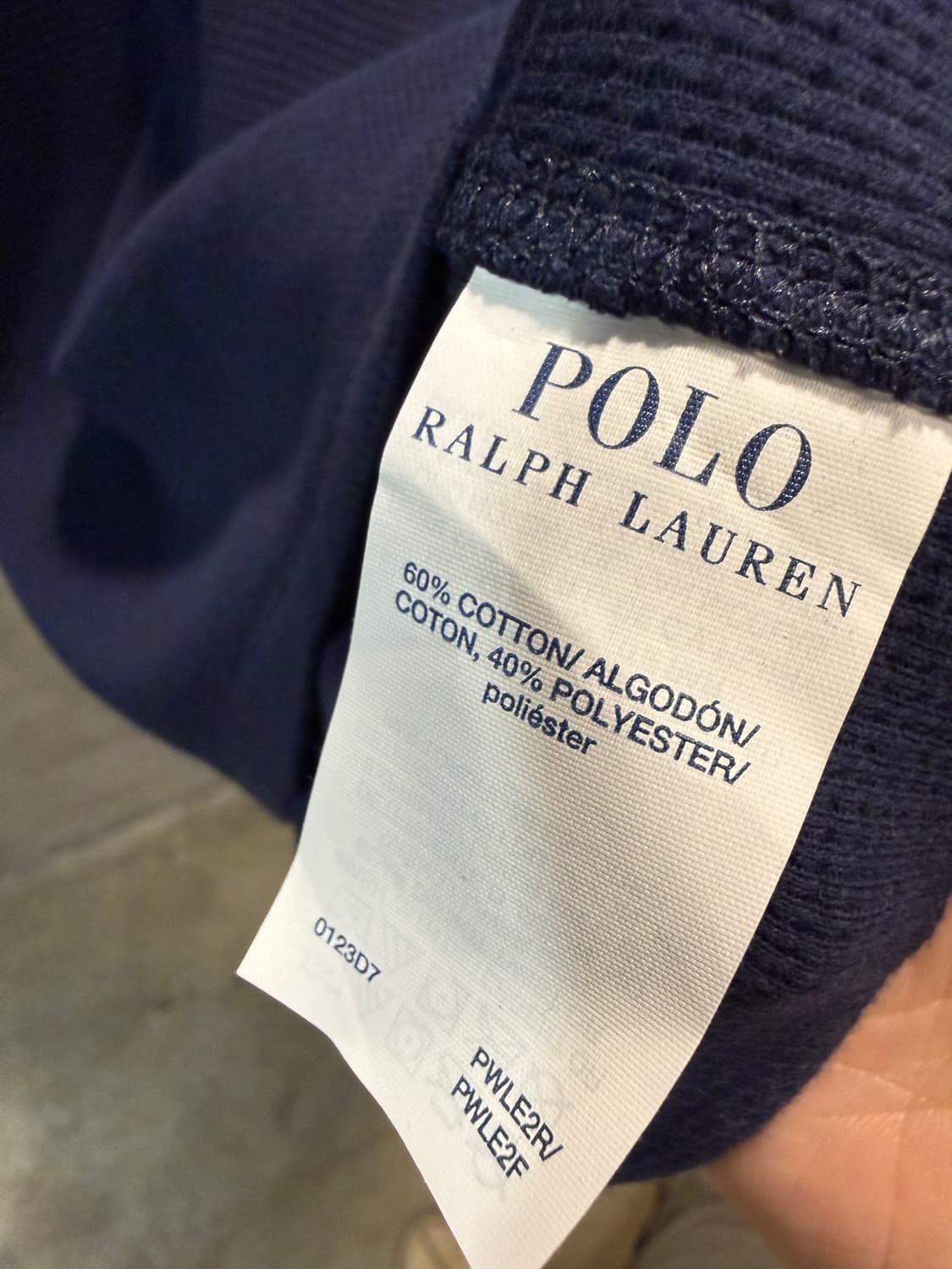 폴로 랄프로렌 와플 텍스처 슬리프웨어 롱슬리브 네이비 XL 상품이미지5