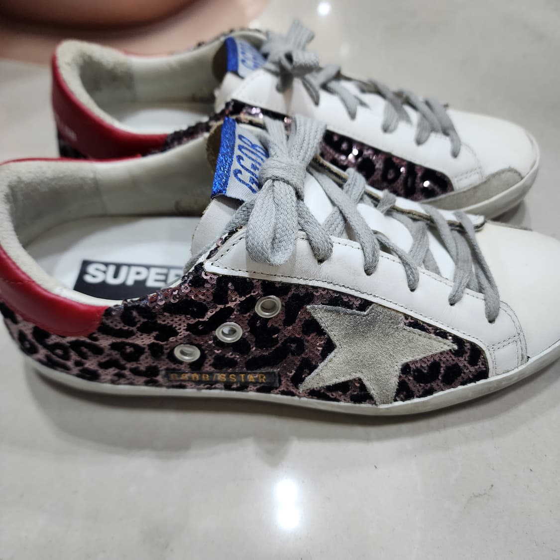 골든구스 스팽글 슈퍼스타 레오파드 스니커즈 37 상품이미지6