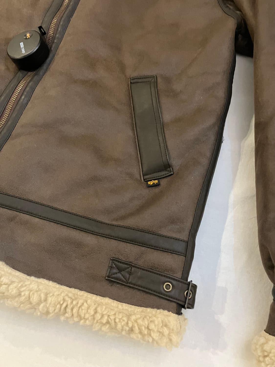 알파인더스트리 B-3 무스탕 자켓 브라운 상품이미지4