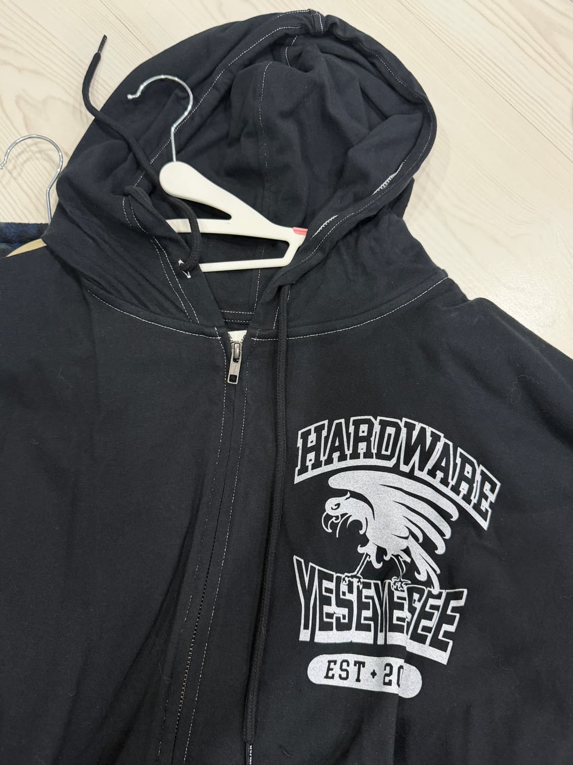 Y.E.S Single Stitch Hoodie Black / xl  상품이미지2