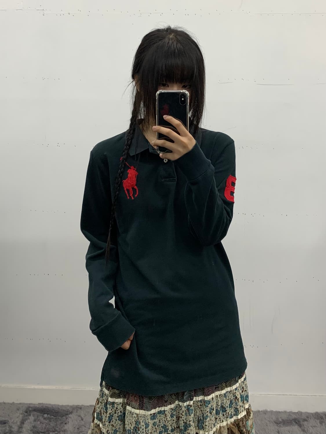 폴로 랄프로렌 네이비 레드 빅포니 카라티 상품이미지1