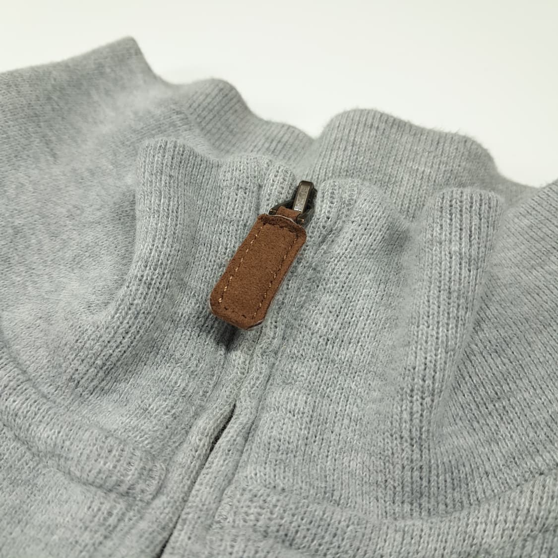 CL831 XL 폴로 90s 가죽풀러 라이트그레이 하프집업 스웻셔츠 상품이미지5