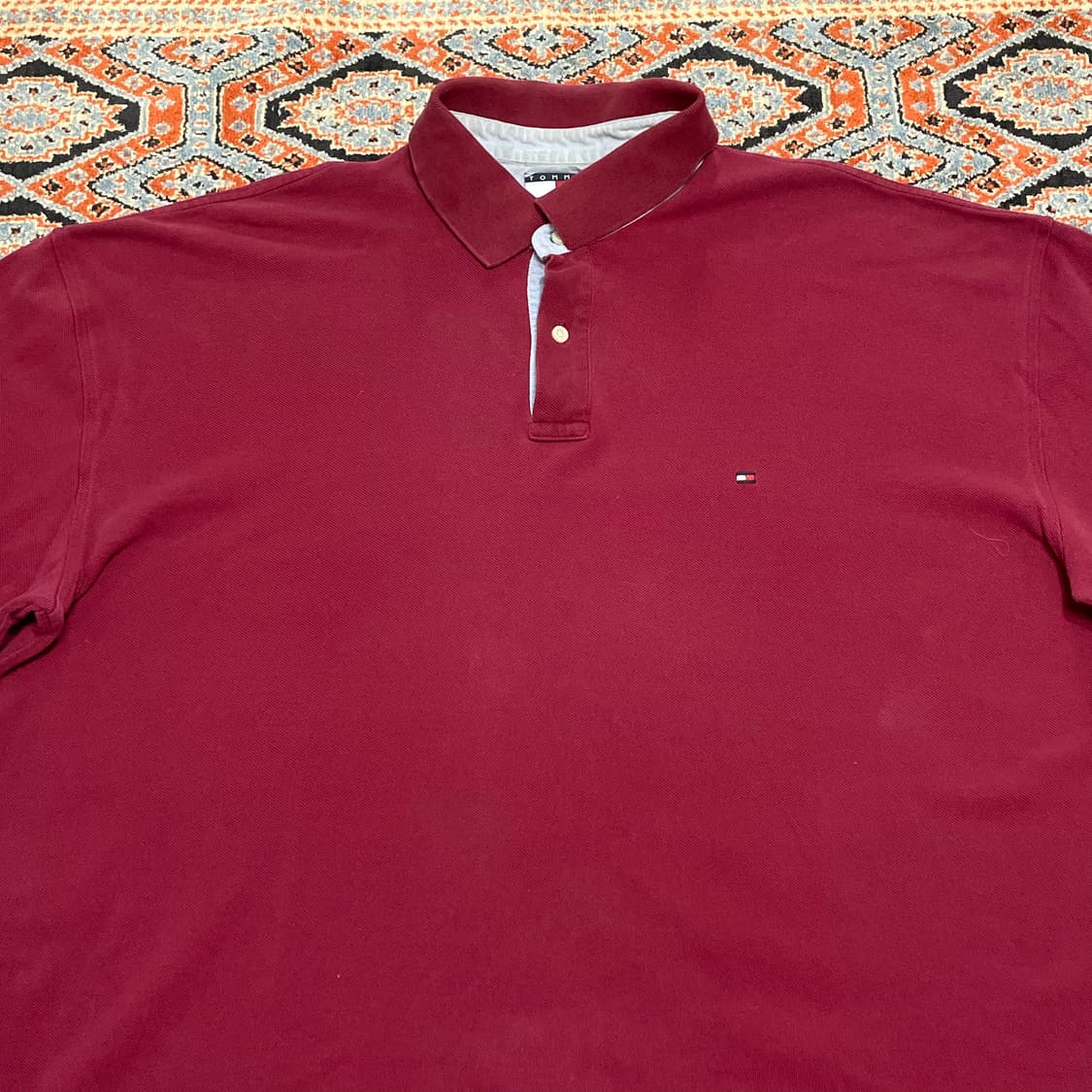 타미힐피거 버건디 카라티셔츠 남성XXL 상품이미지2