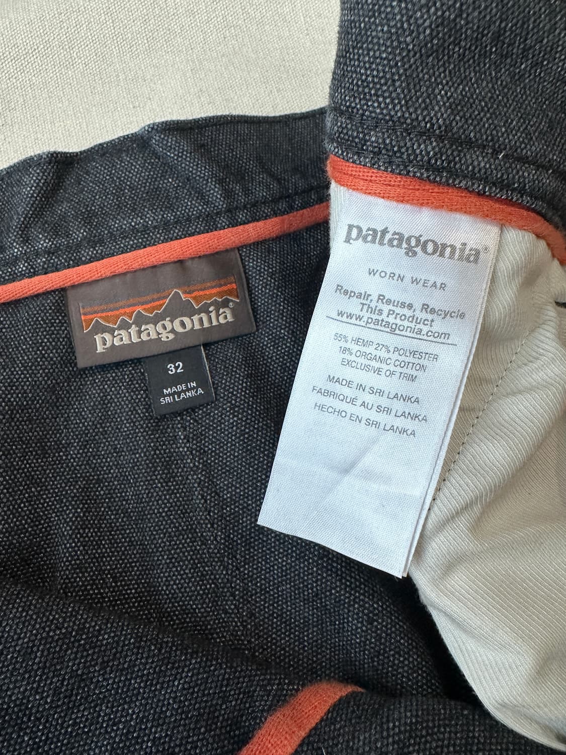 파타고니아 헴프 캔버스 더블니 팬츠 32 상품이미지6
