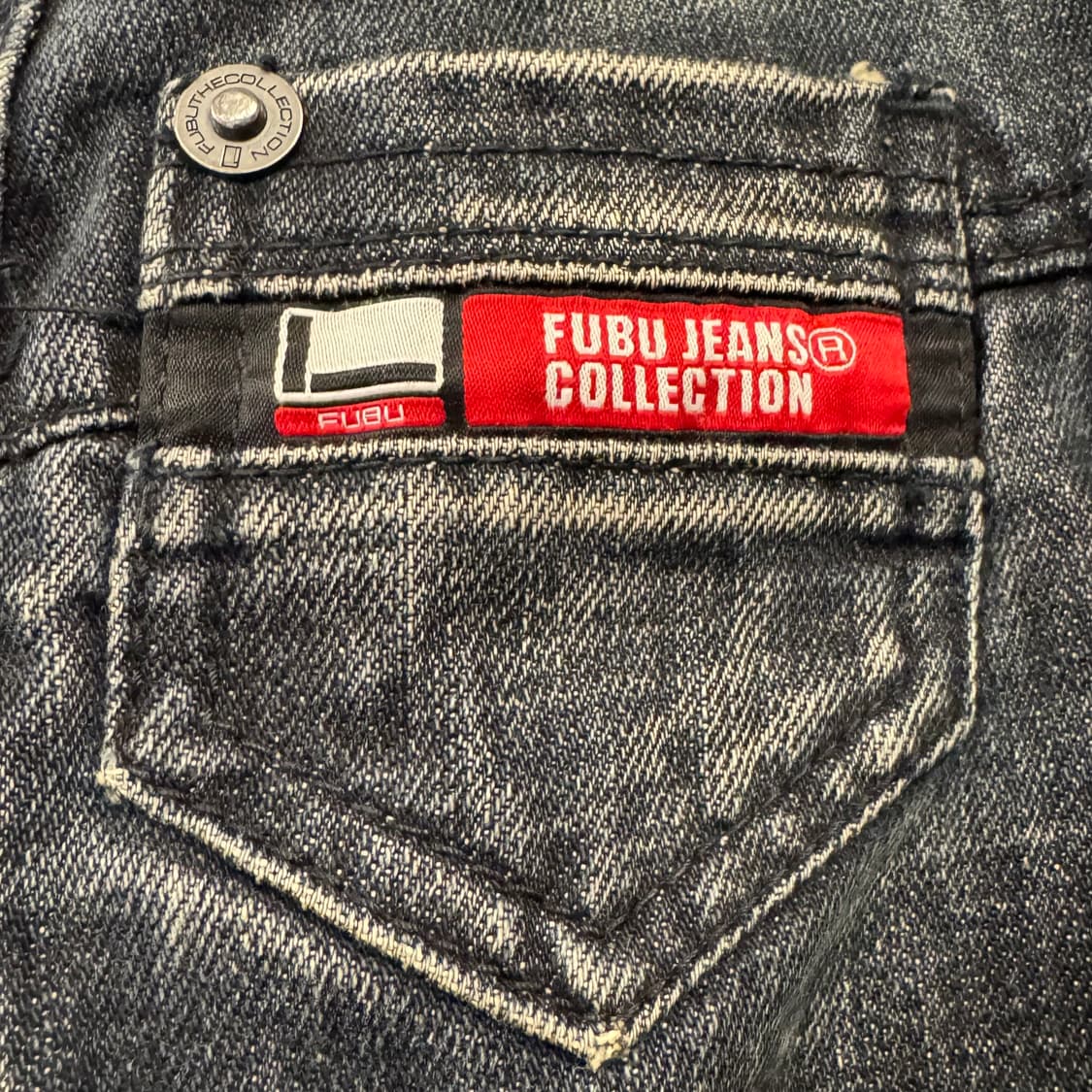 후부 레터링 자수 데님 팬츠 상품이미지10