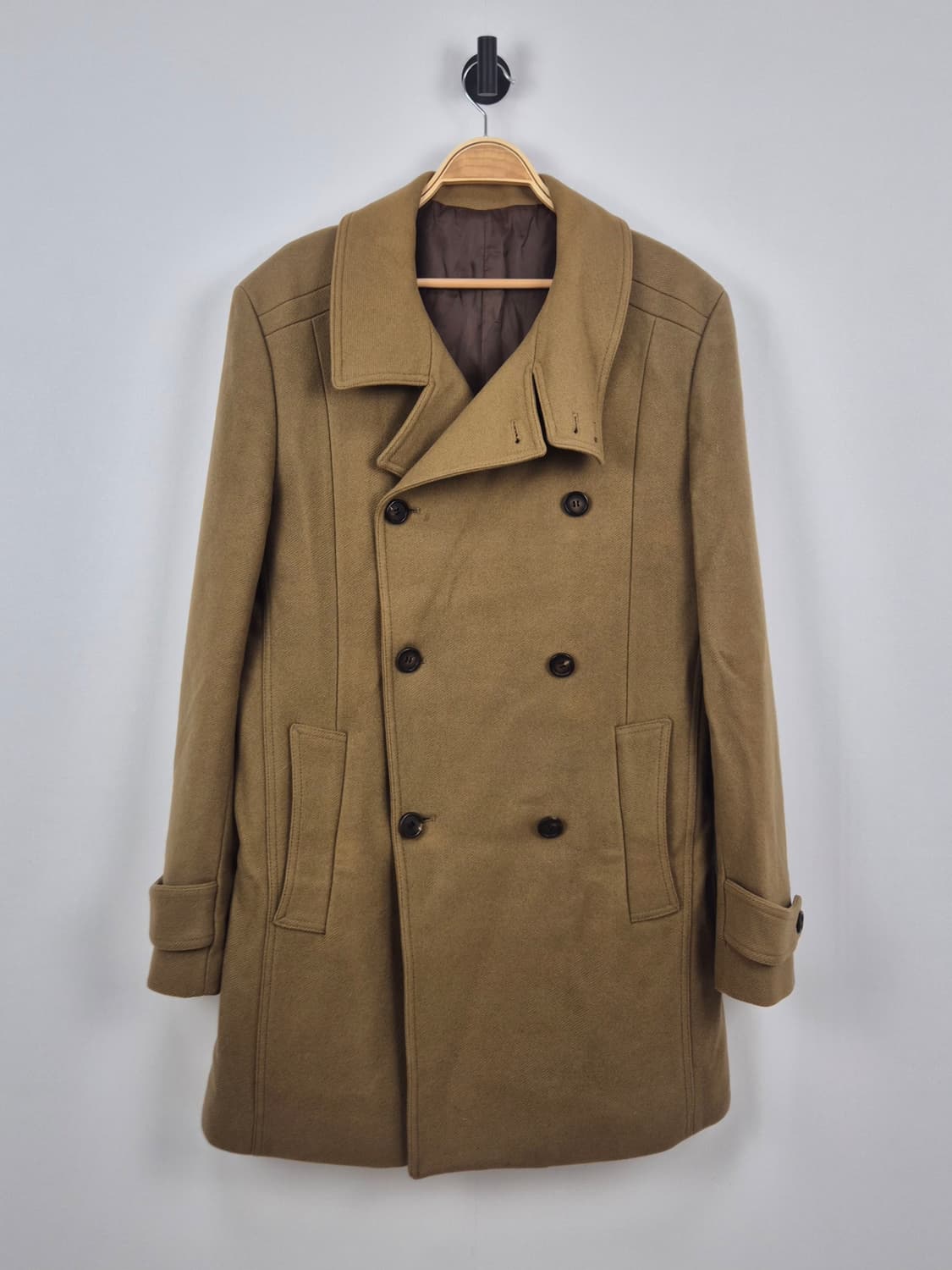 지오송지오 카멜 울 더블 하이넥 코트 상품이미지2